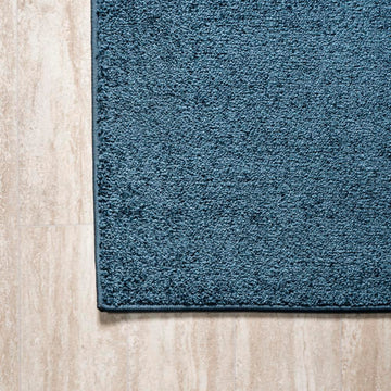 Haze Solid Low-pile Area Rug Navy